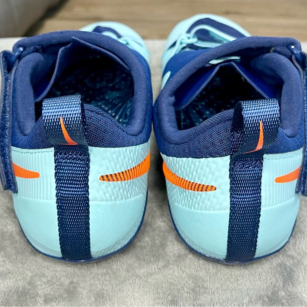 Nike SuperRep Cycling Shoes Men’s Cleats Blue and Teal with Orange Highlights - Picture 5 of 10